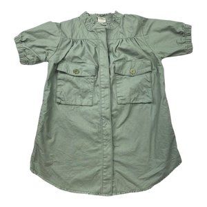 Stem Girls Shirt Army Green Dress Size 4